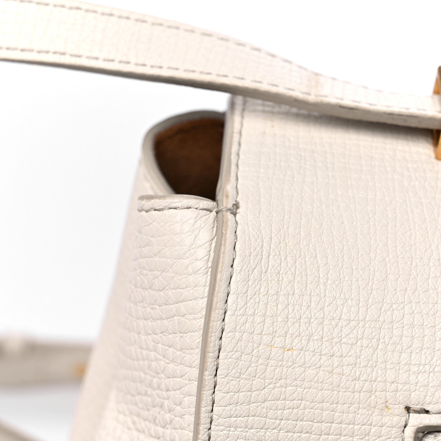 Bottega Veneta Calfskin BV Angle Shoulder Bag Off White 10 of 10