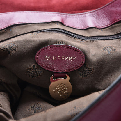 Mulberry Small Grain Calf Nappa Woven Trim Oversized Alexa Berry 7 of 8