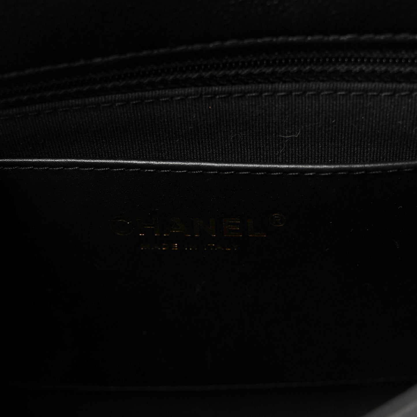 Caviar Quilted Small Top Handle Flap Black