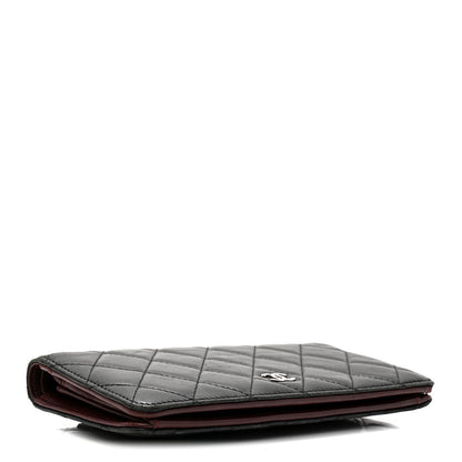 Chanel Lambskin Quilted Yen Wallet Black 4 of 8