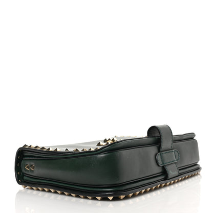 Valentino Garavani Vitello Rockstud Shoulder Flap Bag Green 4 of 10