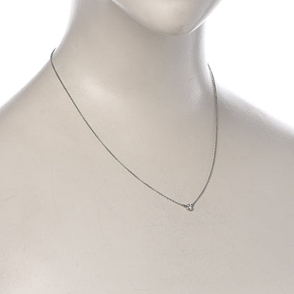 Tiffany Platinum Diamond .08ct Elsa Peretti Diamonds by the Yard Pendant Necklace 2 of 7