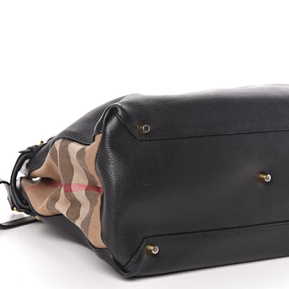 Burberry Smooth Calfskin Medium Banner Tote Black 8 of 10