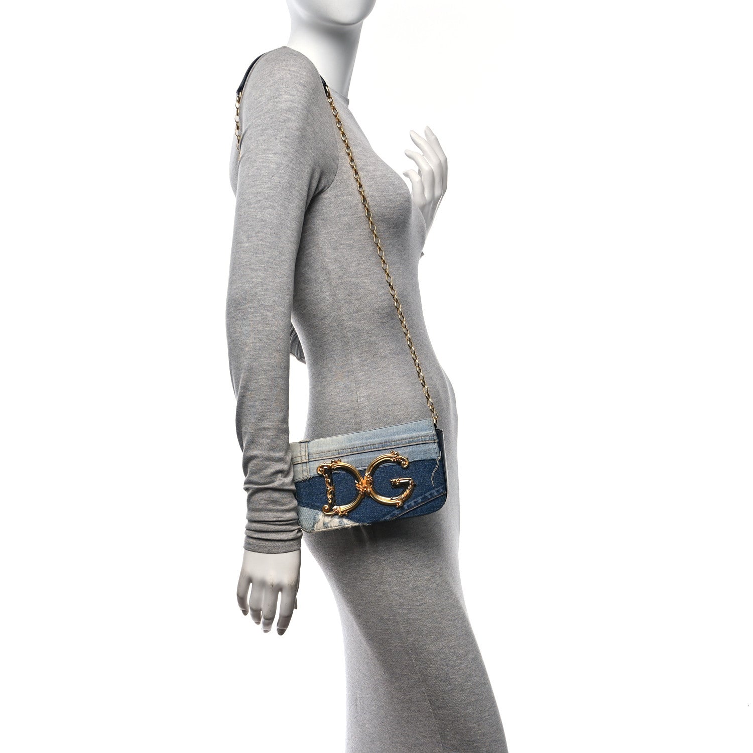Dolce & Gabbana Denim DG Girls Shoulder Bag Blue 3 of 10