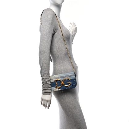 Dolce & Gabbana Denim DG Girls Shoulder Bag Blue 3 of 10