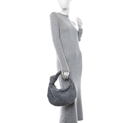 Bottega Veneta Suede Calfskin Intrecciato Teen Jodie Hobo Thunder 2 of 9
