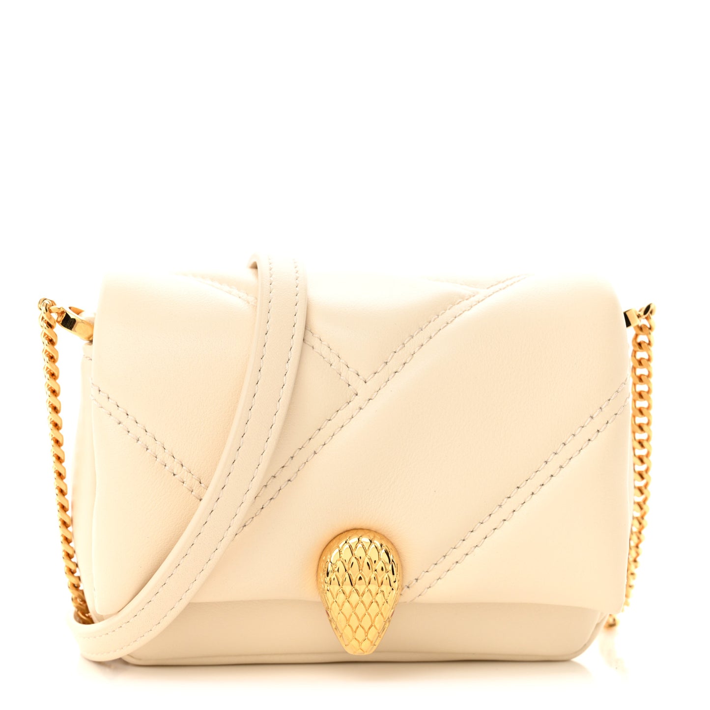 Calfskin Serpenti Cabochon Micro Bag Ivory Opal