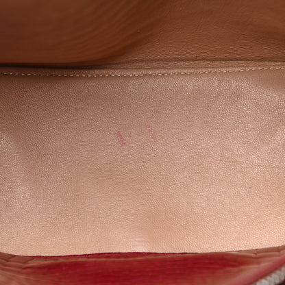 Alaia Calfskin Crocodile Embossed Bag Fuchsia 11 of 15