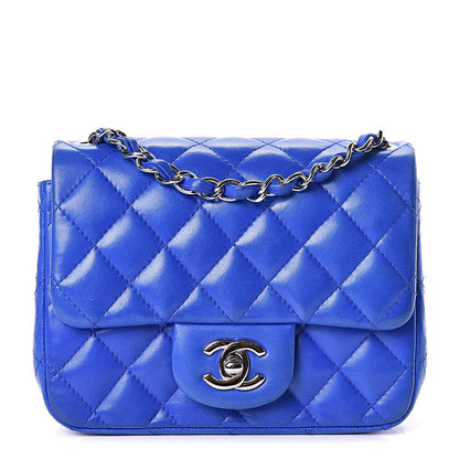Chanel Lambskin Quilted Mini Square Flap Blue 1 of 9