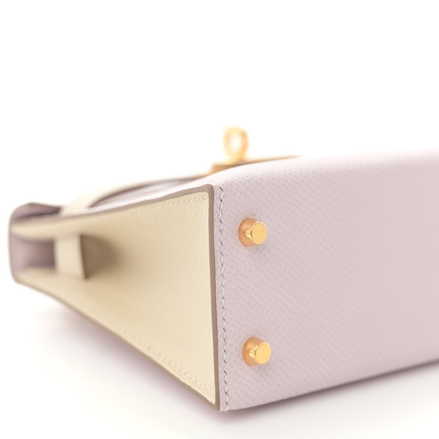 Hermes Epsom Horseshoe Mini Kelly Sellier 20 Mauve Pale Craie 9 of 11