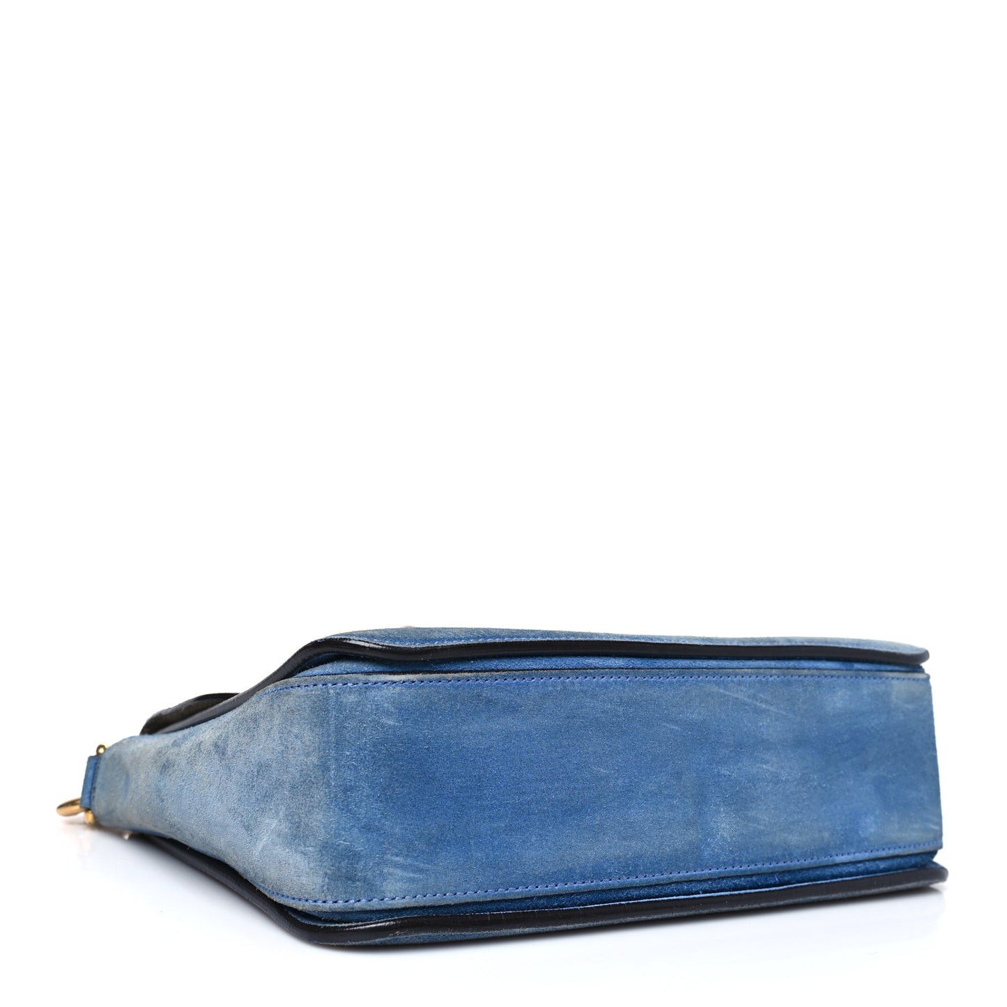 Soft Suede Small Jackie Shoulder Bag Cerulean Blue