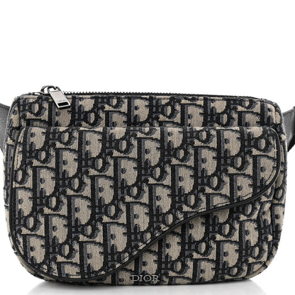Christian Dior Oblique World Tour Saddle Belt Bag Beige Black 8 of 10