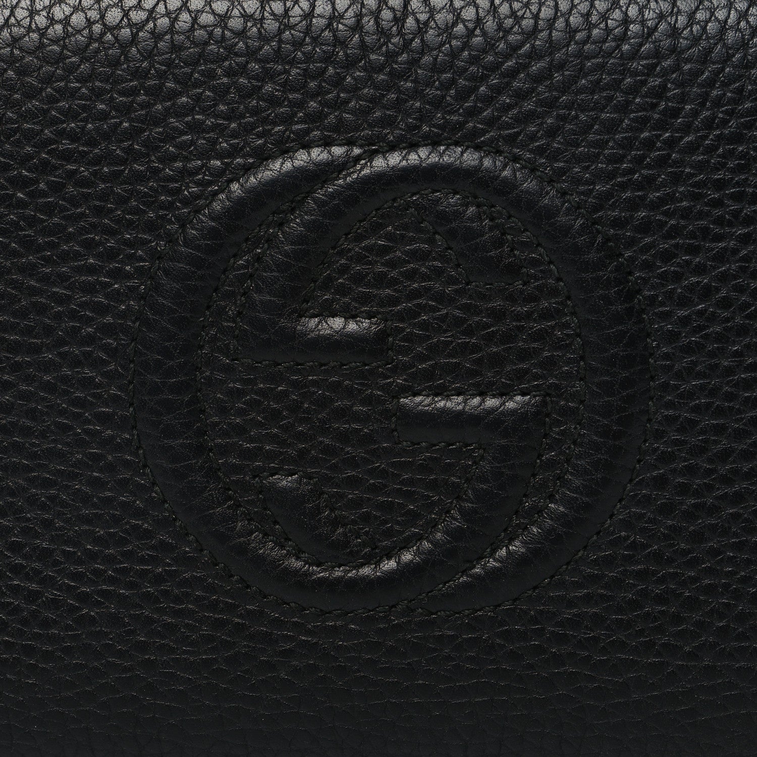 Gucci Pebbled Calfskin Soho Zip Around Organizer Wallet Black 9 of 9