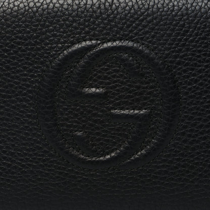 Gucci Pebbled Calfskin Soho Zip Around Organizer Wallet Black 9 of 9