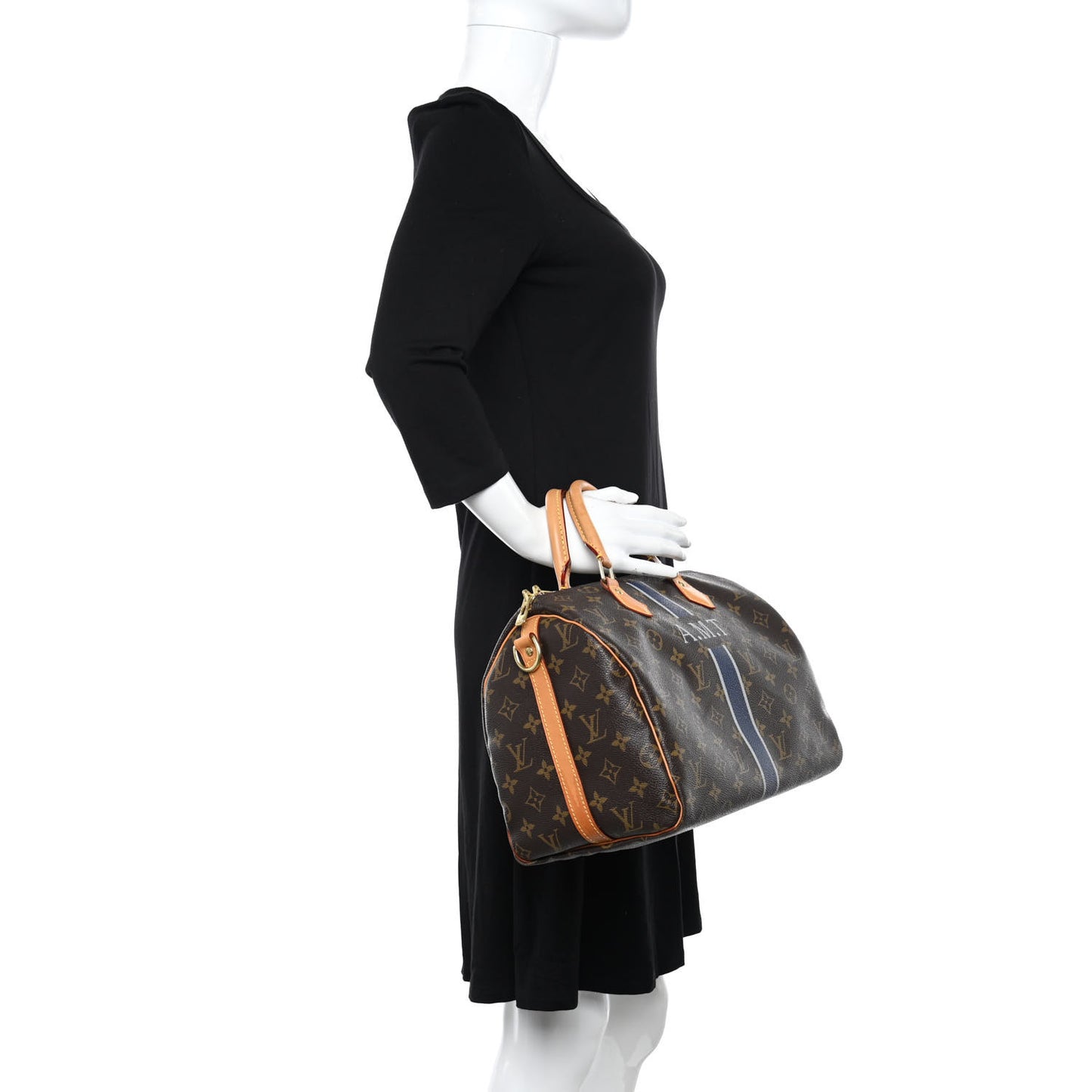 Monogram My LV Heritage Speedy Bandouliere 30 Blue Marine Gris