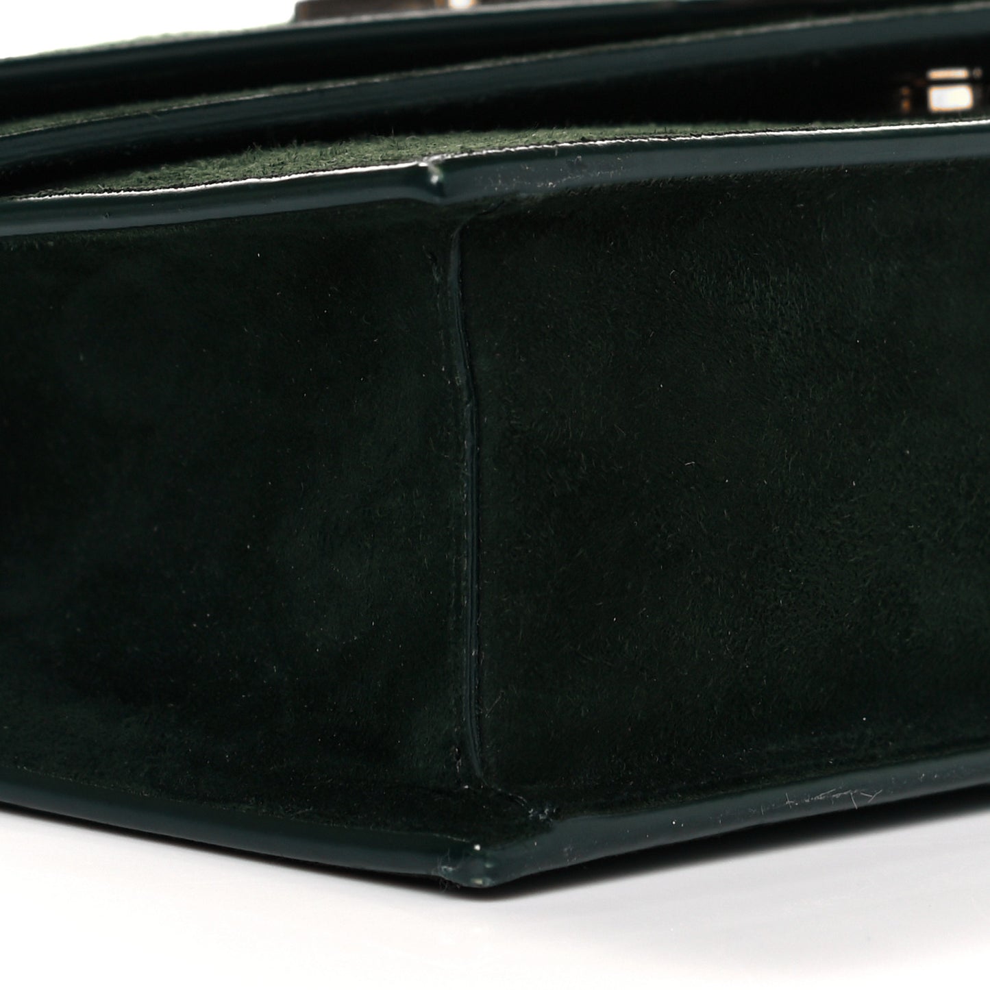 Suede Sulpice Monogram Medium Shoulder Bag Green