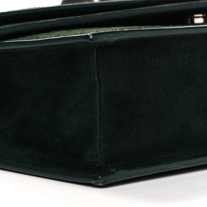 Saint Laurent Suede Sulpice Monogram Medium Shoulder Bag Green 7 of 10