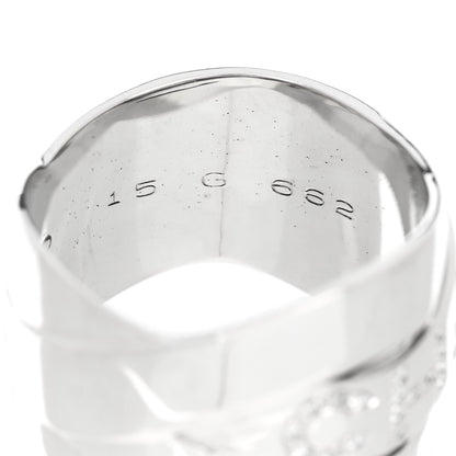 Chanel 18K White Gold Diamond Bolduc Ring 54 7 5 of 6