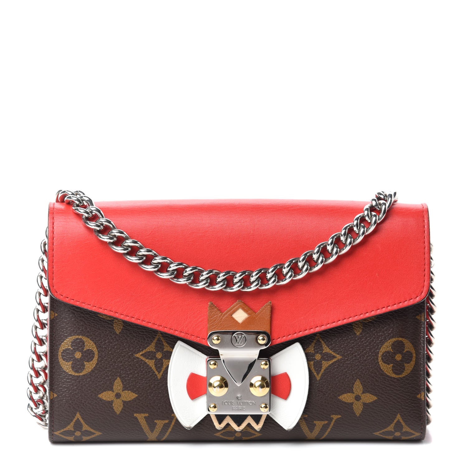 Louis Vuitton Monogram Tribal Mask Chain Wallet Rouge 1 of 10