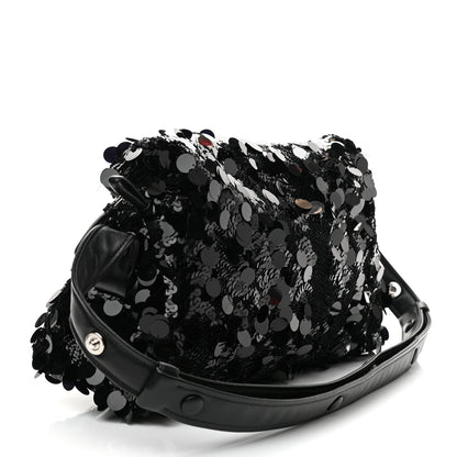 Prada Paillettes Vitello Signaux Bag Black 3 of 17