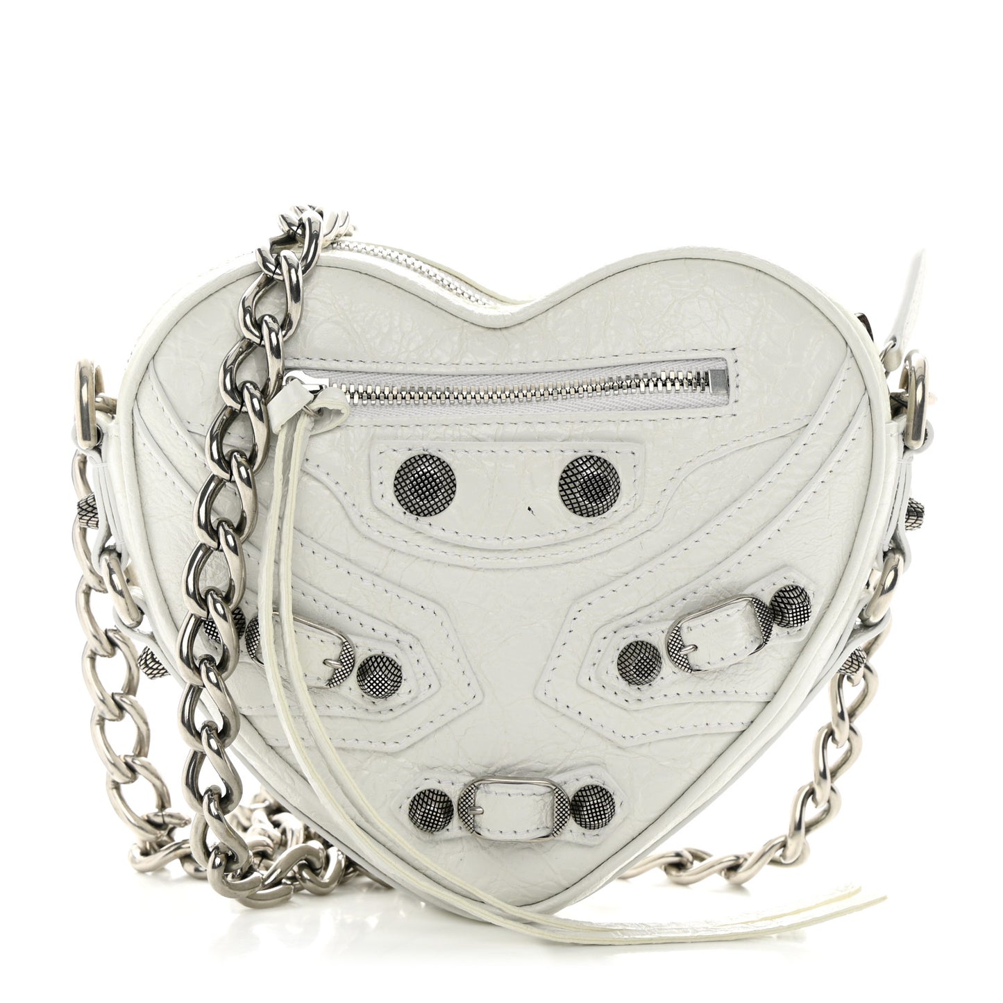 Agneau Arena Mini Le Cagole Heart Bag Optic White