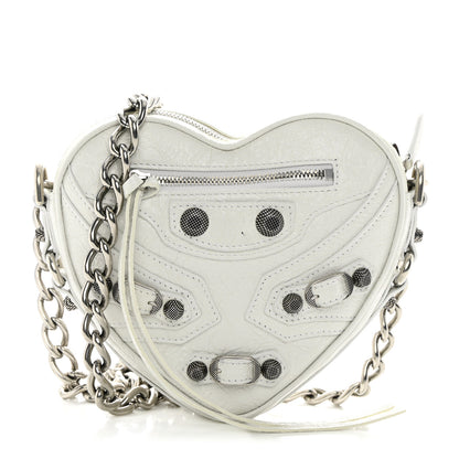 Balenciaga Agneau Arena Mini Le Cagole Heart Bag Optic White 1 of 14