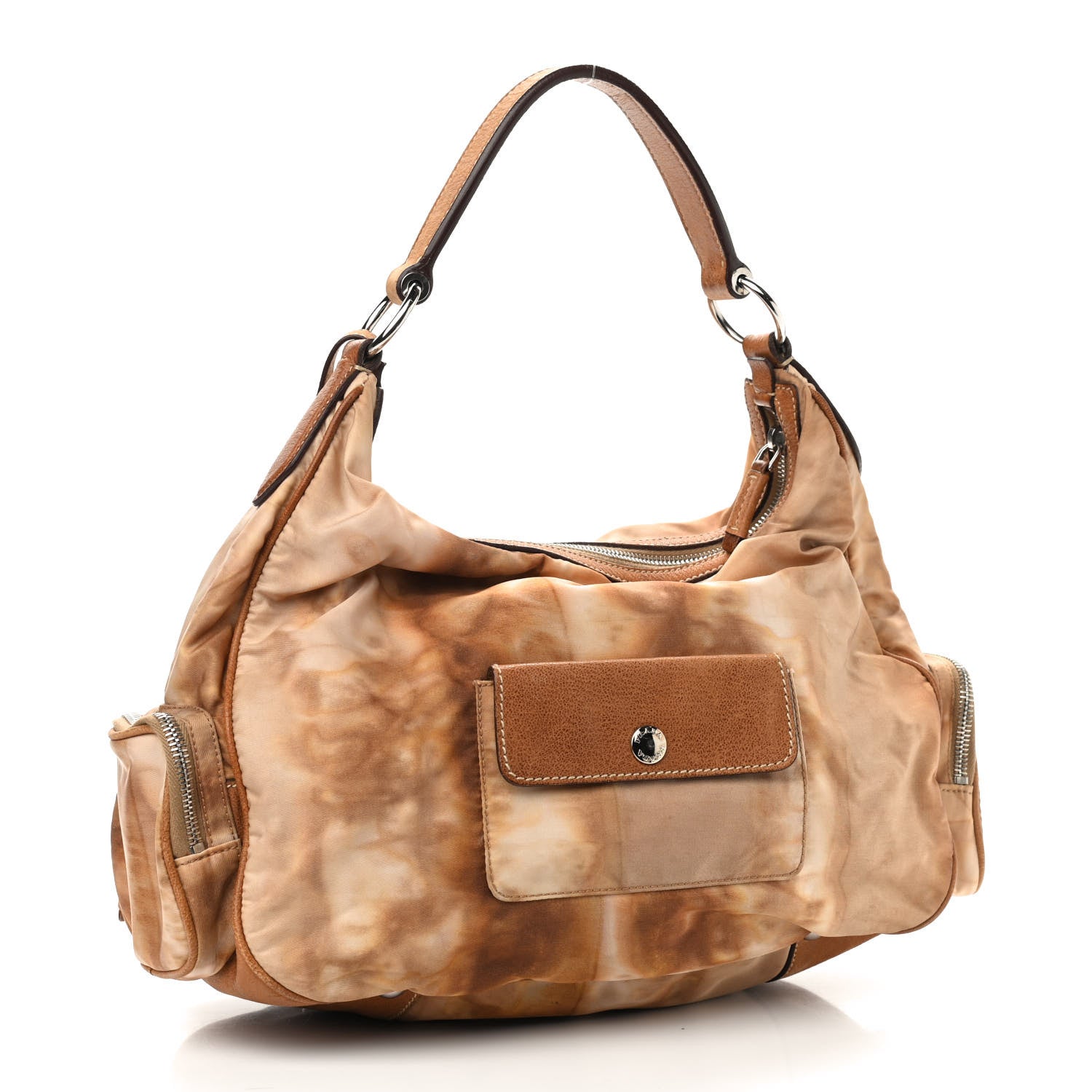 Prada Tessuto Nylon Legno Ombre Shoulder Bag Brown 3 of 11