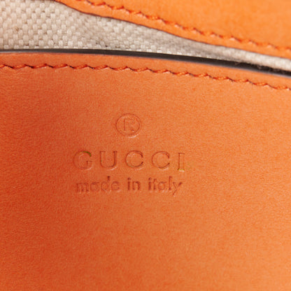 Gucci Calfskin GG Matelasse Chain Handbag Deep Orange Natural 6 of 11