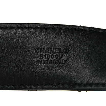Chanel Lambskin Quilted CC Chain Belt 90 36 Black 3 of 5