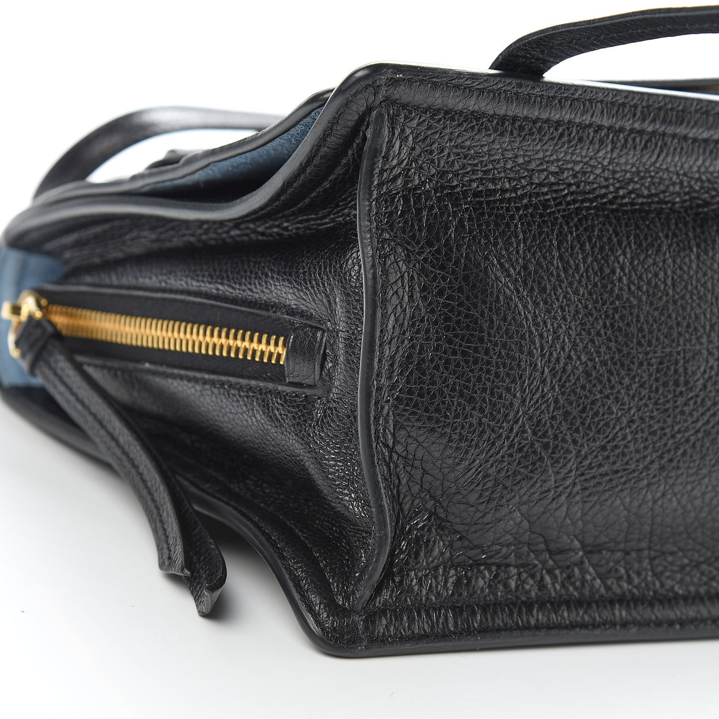 Glace Calfskin Etiquette Flap Shoulder Bag Black