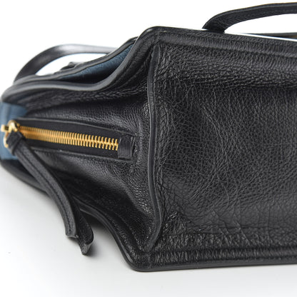 Prada Glace Calfskin Etiquette Flap Shoulder Bag Black 10 of 14