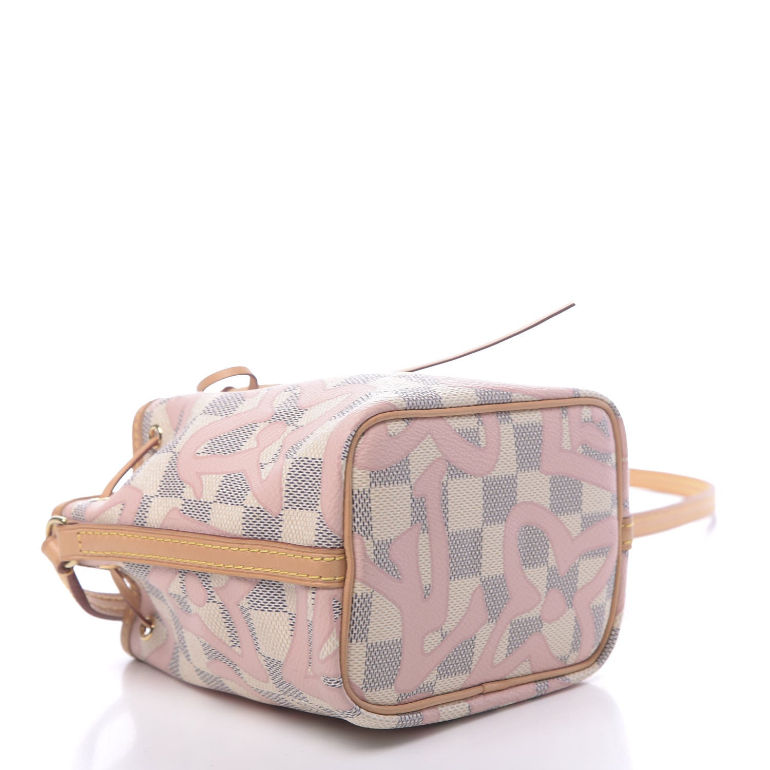 Louis Vuitton Damier Azur Tahitienne Nano Noe Rose Ballerine 4 of 11