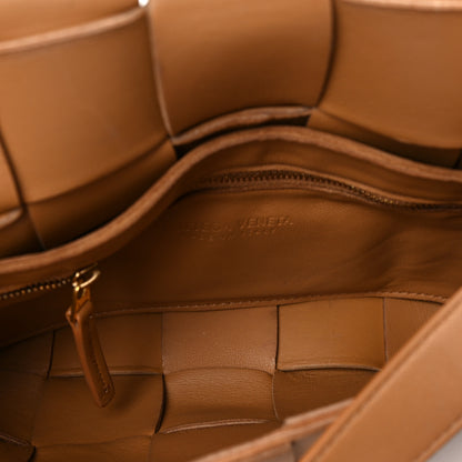 Bottega Veneta Lambskin Maxi Intrecciato Cassette Crossbody Bag Caramel 4 of 6