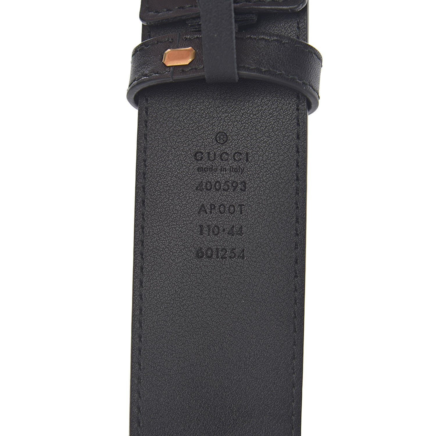 Gucci Calfskin Double G 40mm Belt 110 44 Black 6 of 6