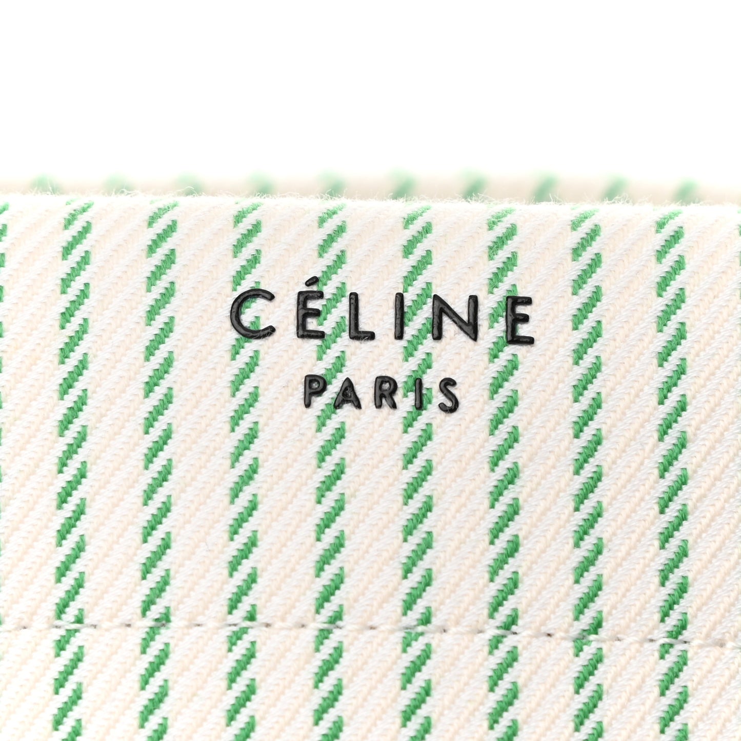 Cotton Canvas Striped Medium Phantom Luggage White Green