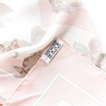 Hermes Silk Confident Des Coeurs Pocket Square Scarf 4 of 4