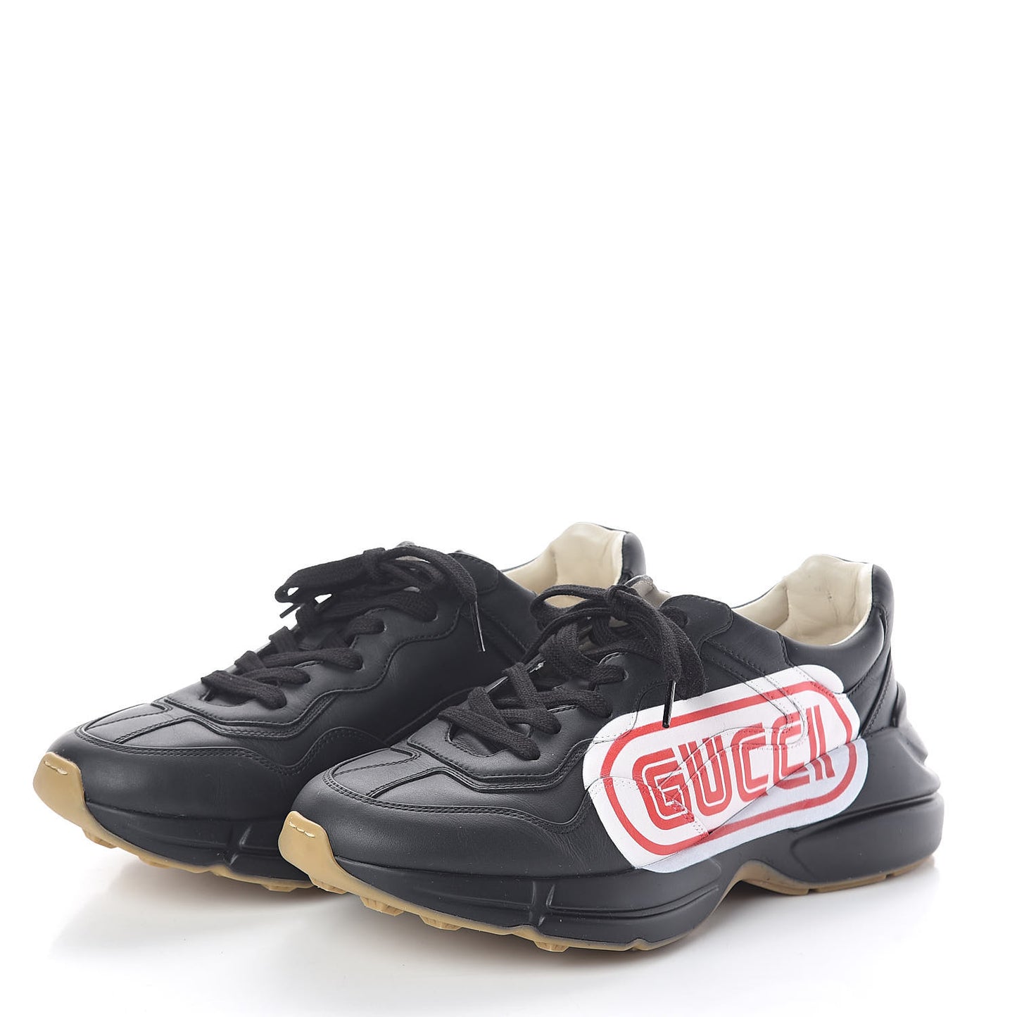 X SEGA Calfskin Logo Mens Rhyton Sneakers 7 Black