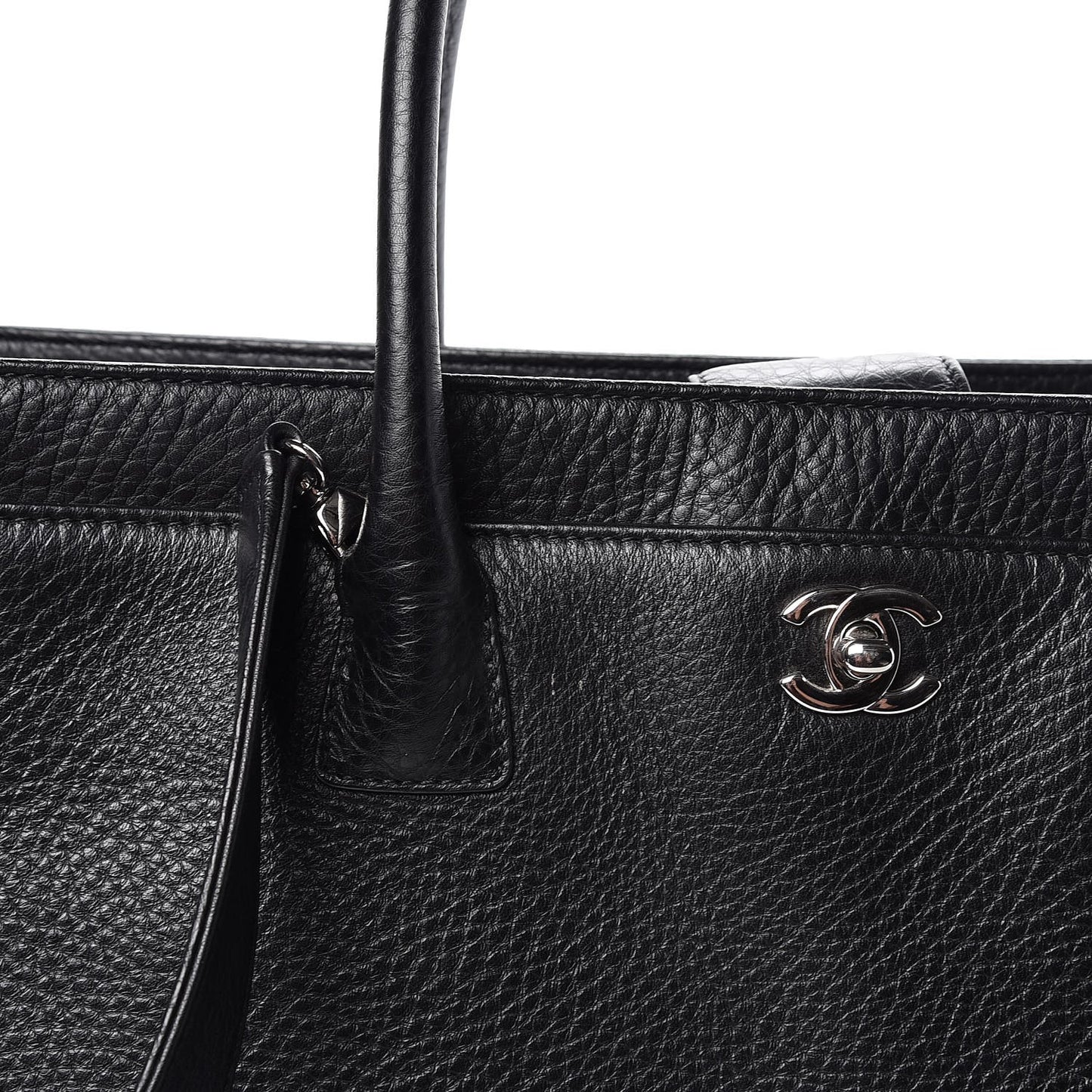Calfskin Cerf Shopper Tote Black
