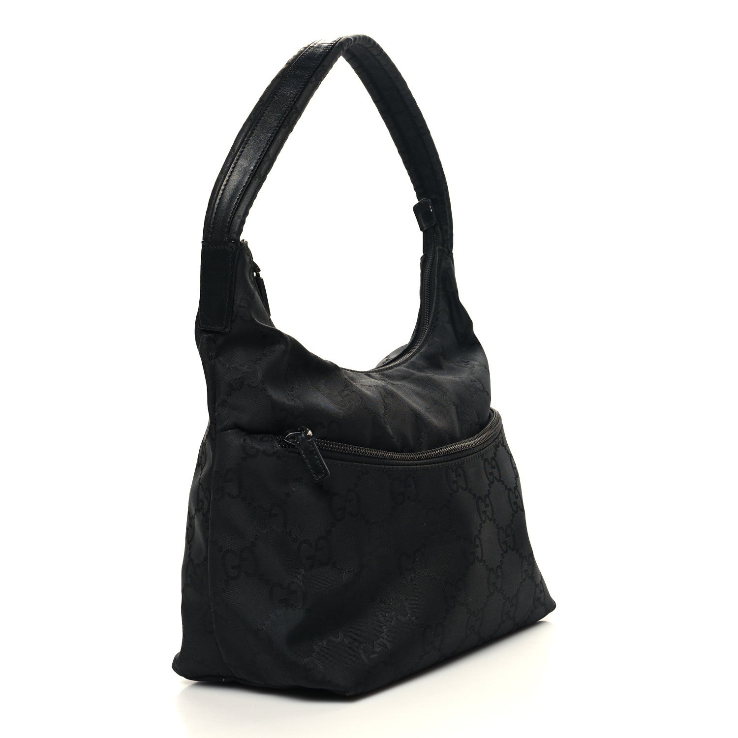 Gucci Nylon Monogram Small Hobo Black 3 of 10