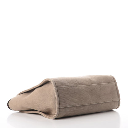 Chanel Canvas Small Deauville Tote Beige Brown 3 of 9