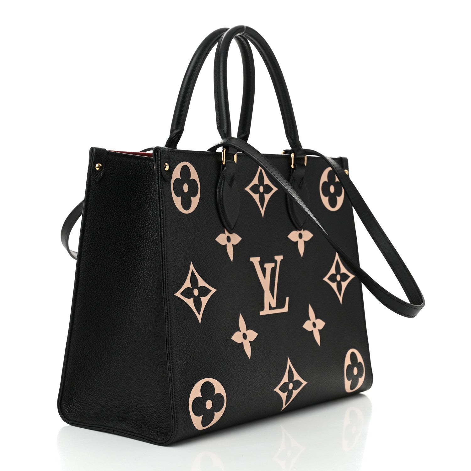 Louis Vuitton Empreinte Monogram Giant Onthego MM Black Beige 3 of 10