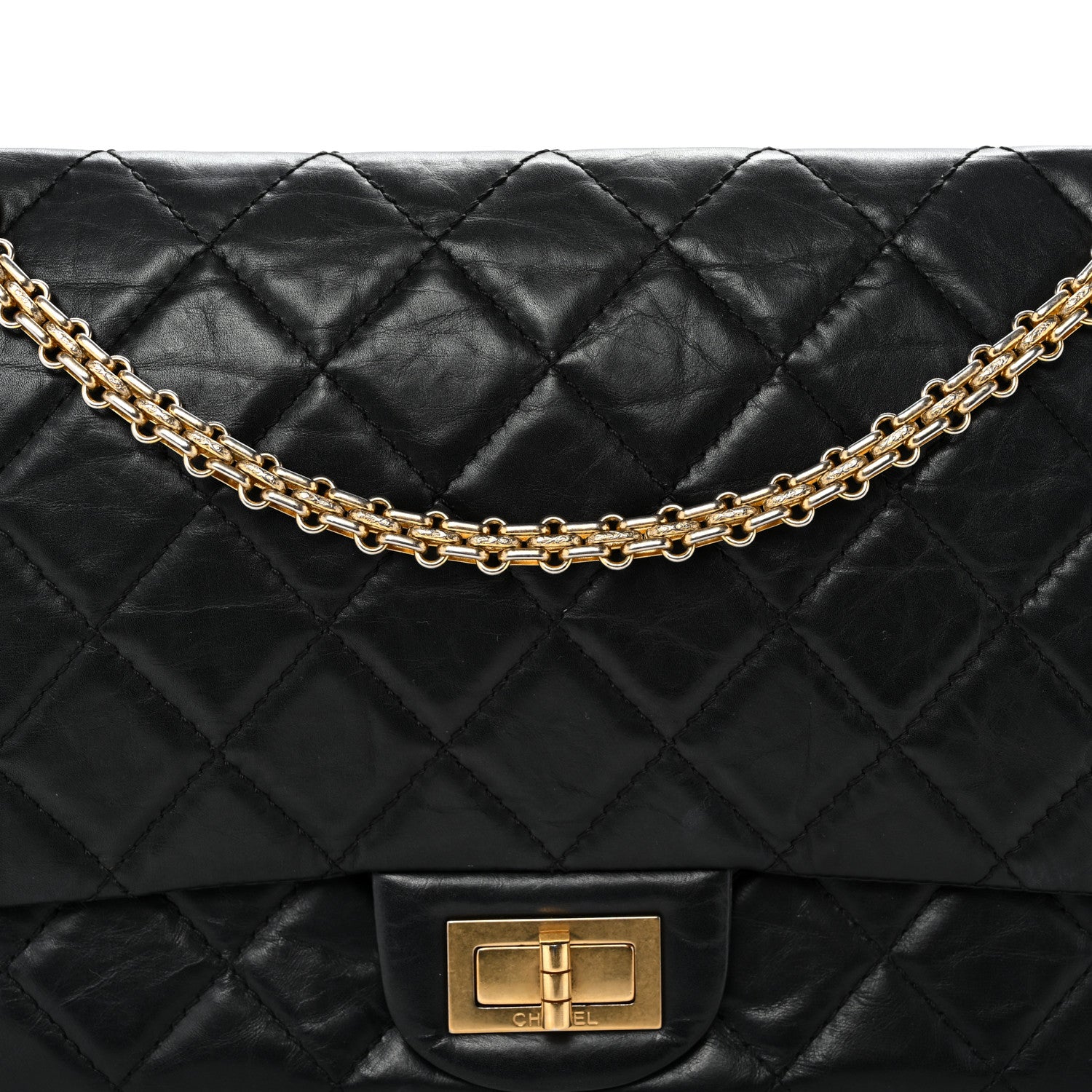 Chanel Aged Calfskin Quilted 2.55 Reissue 227 Flap Black 8 of 10