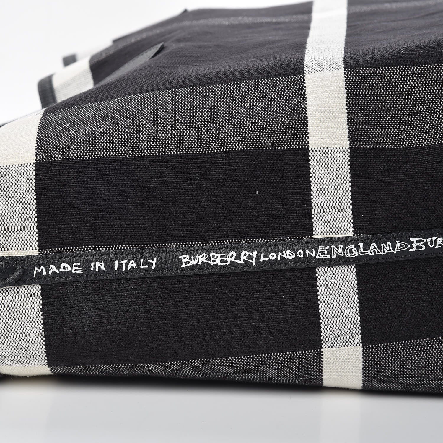 Burberry Coated Canvas Mega Check Sketchbook Medium Reversible Doodle Tote Black 12 of 13
