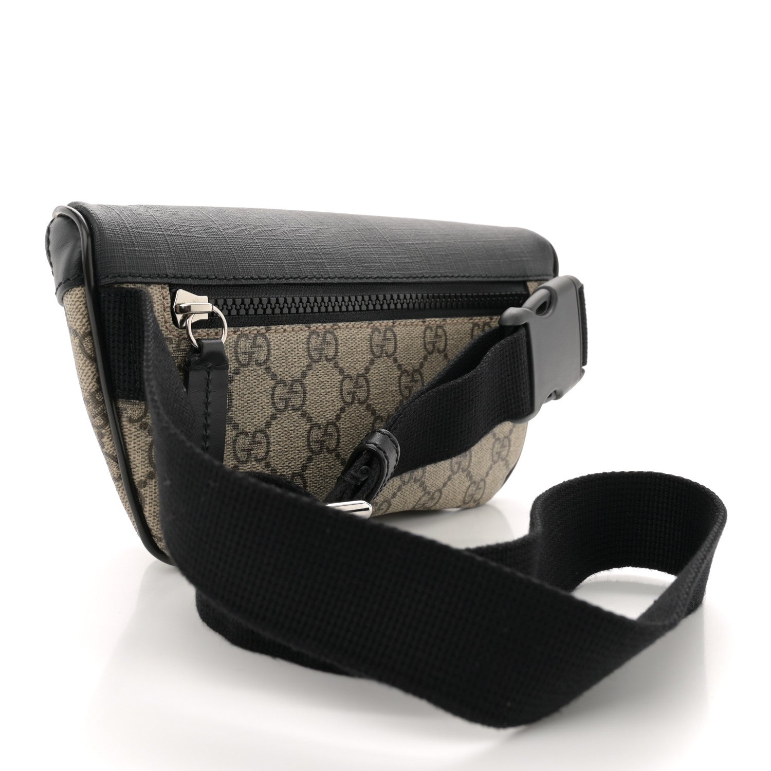 Gucci GG Supreme Monogram Belt Bag Black 2 of 12