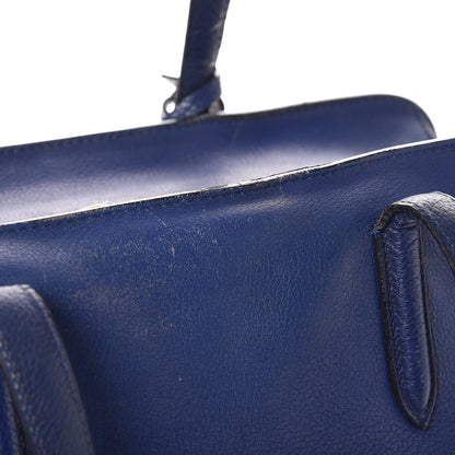 Alexander McQueen Pebbled Calfskin Large Skull Padlock Zip Around Tote Ultramarine 11 of 15