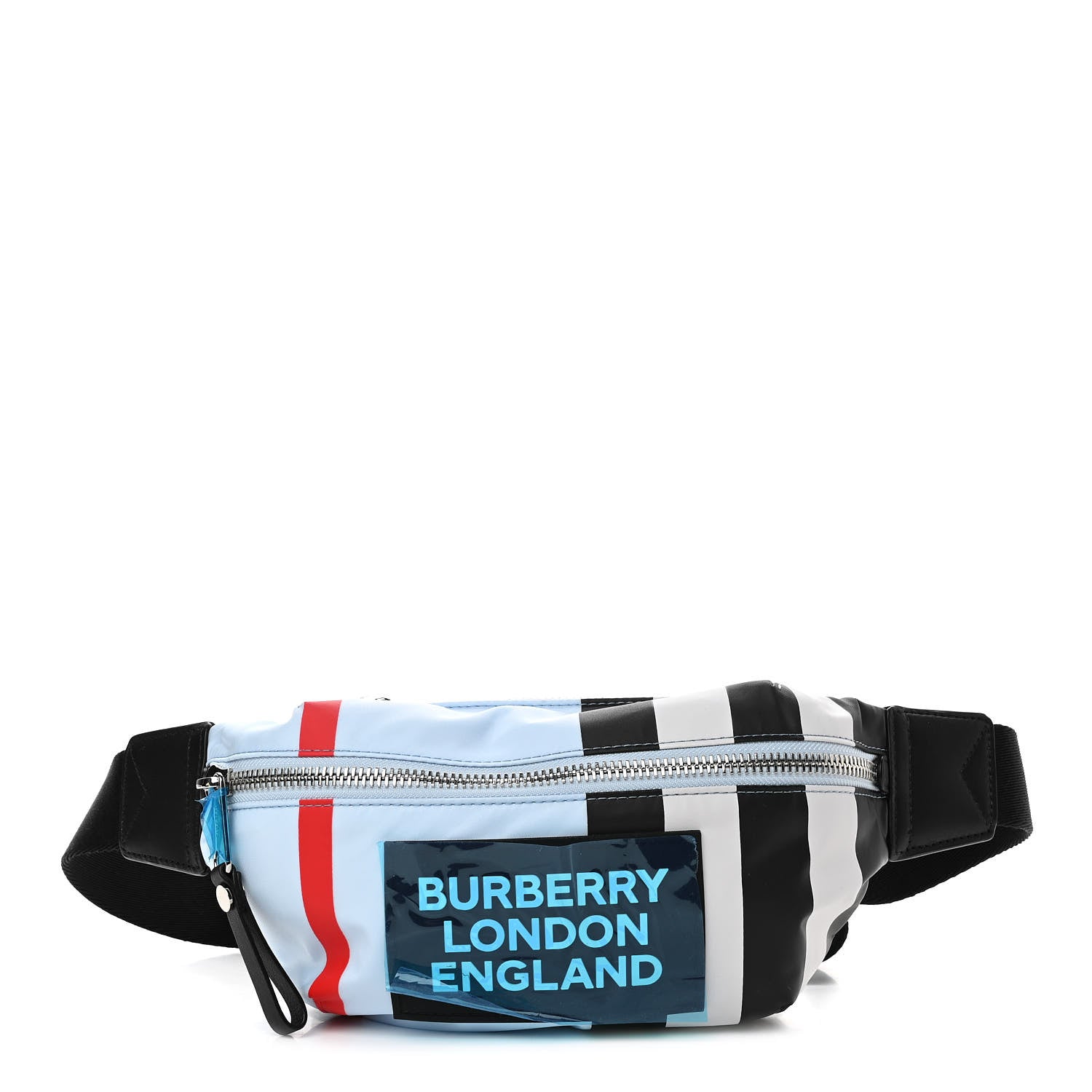 Burberry Econyl Logo Print Check Childrens Bum Bag Blue 1 of 11