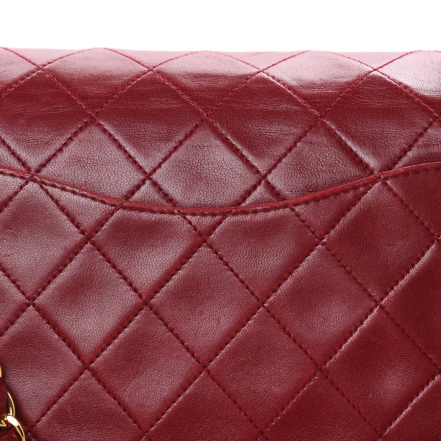 Chanel Lambskin Quilted Medium Double Flap Red 16 of 20