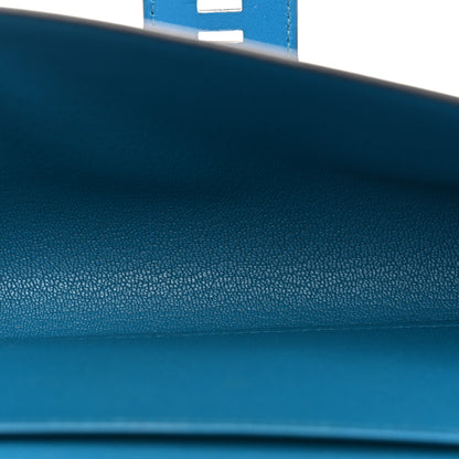 Hermes Tadelakt Medor 23 Clutch Bleu Izmir 5 of 14