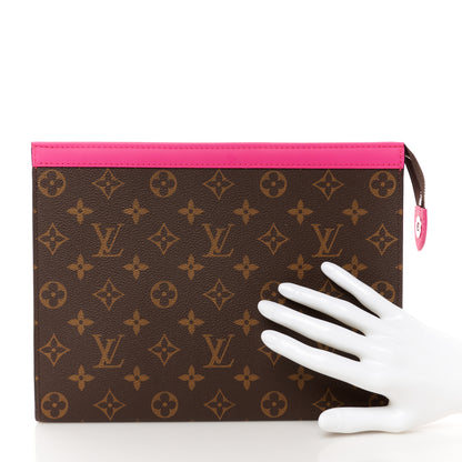 Louis Vuitton Monogram Macassar Pochette Voyage MM Fuchsia 2 of 7