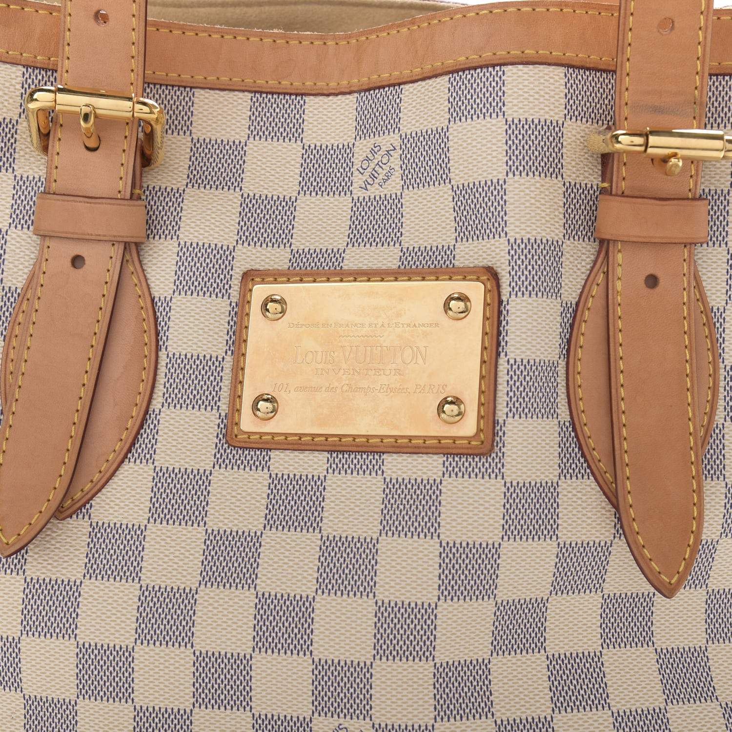 Louis Vuitton Damier Azur Hampstead MM 9 of 9